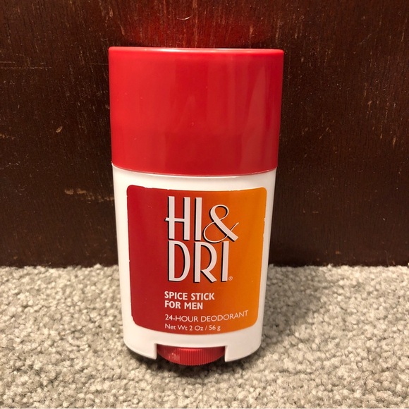 HI & DRI Spice Stick for Men 24 Hour Deodorant, Non-Whitening & Clear, 2oz - Picture 1 of 6